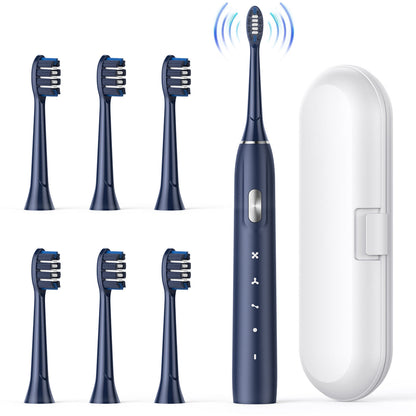 Electric Toothbrush for Adults - Rechargeable Electric Toothbrushes with Brush Heads &amp; Holder, Travel Case, Power Electric Toothbrush with Holder，3 Hours Charge for 120 Days