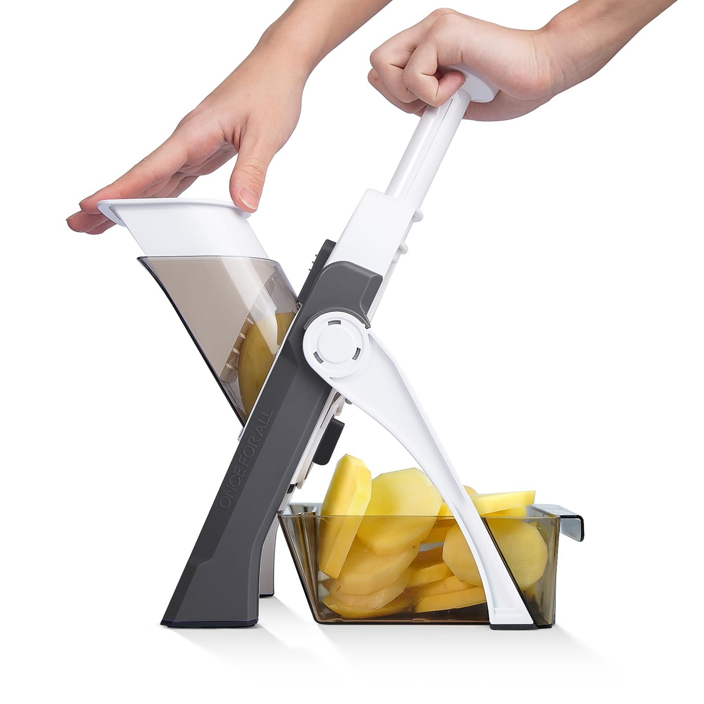 ONCE FOR ALL Safe Mandoline Slicer For Kitchen, Professional Vegetable Slicer Food Potato Slicer, Thickness Adjustable 0.1-8 mm Kitchen Artifact Fast Meal Prep