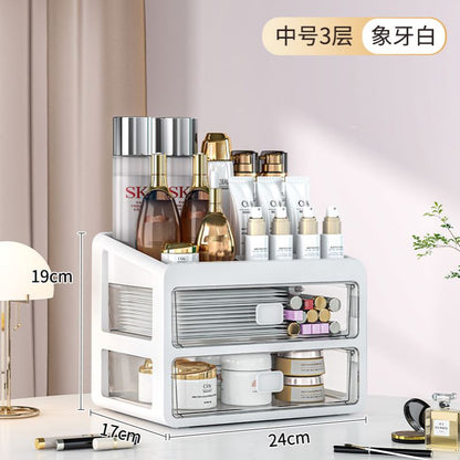 Makeup Organizer Cosmetic Storage Box Drawer Type Desktop Fi