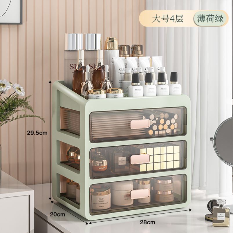 Makeup Organizer Cosmetic Storage Box Drawer Type Desktop Fi