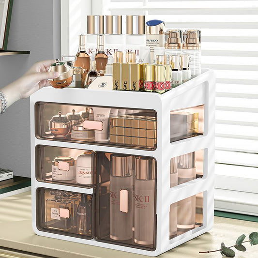 Makeup Organizer Cosmetic Storage Box Drawer Type Desktop Fi