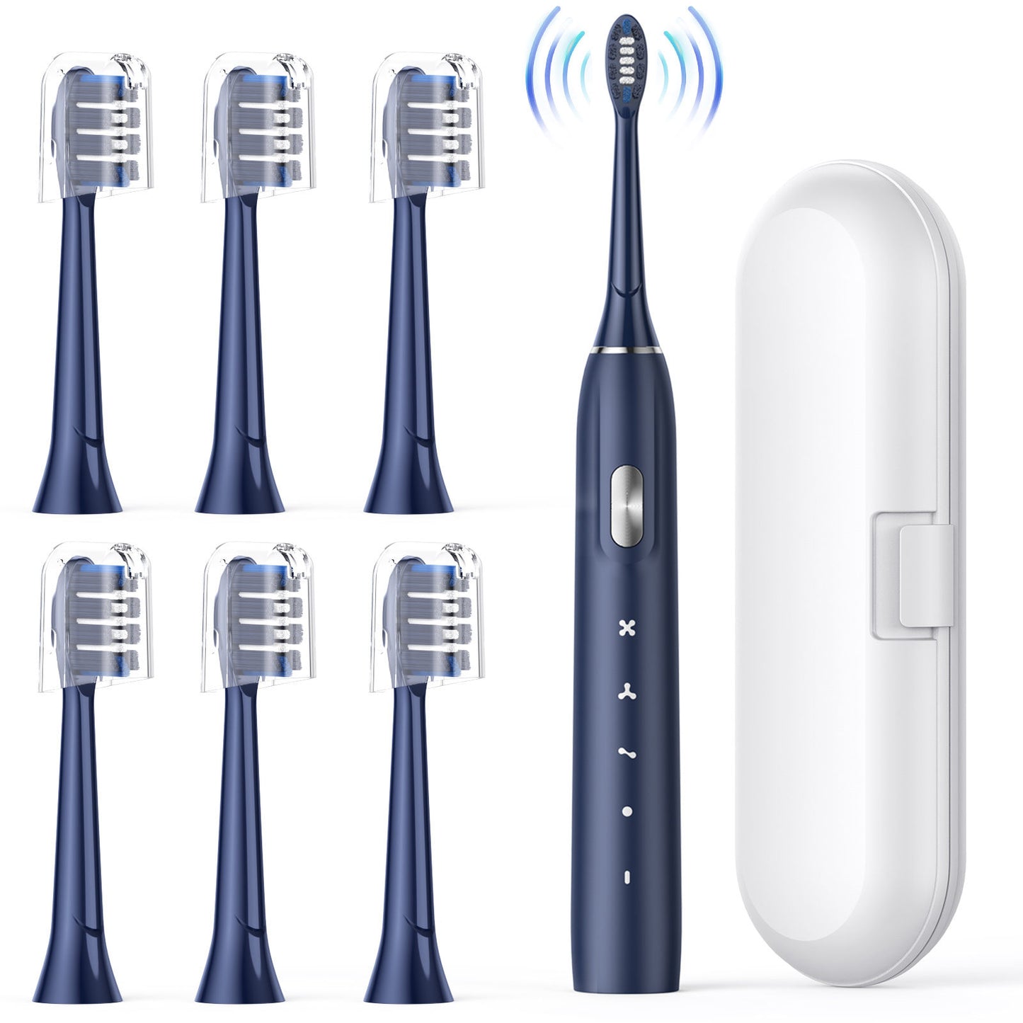 Electric Toothbrush for Adults - Rechargeable Electric Toothbrushes with Brush Heads &amp; Holder, Travel Case, Power Electric Toothbrush with Holder，3 Hours Charge for 120 Days